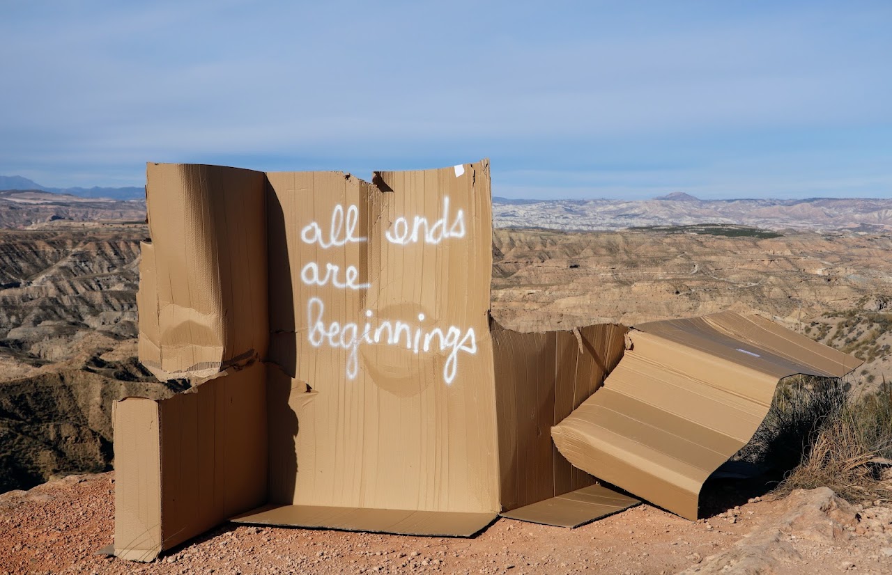 Laurent Lacotte, Cardboard, Text, Judith Lavagna, All ends are beginnings